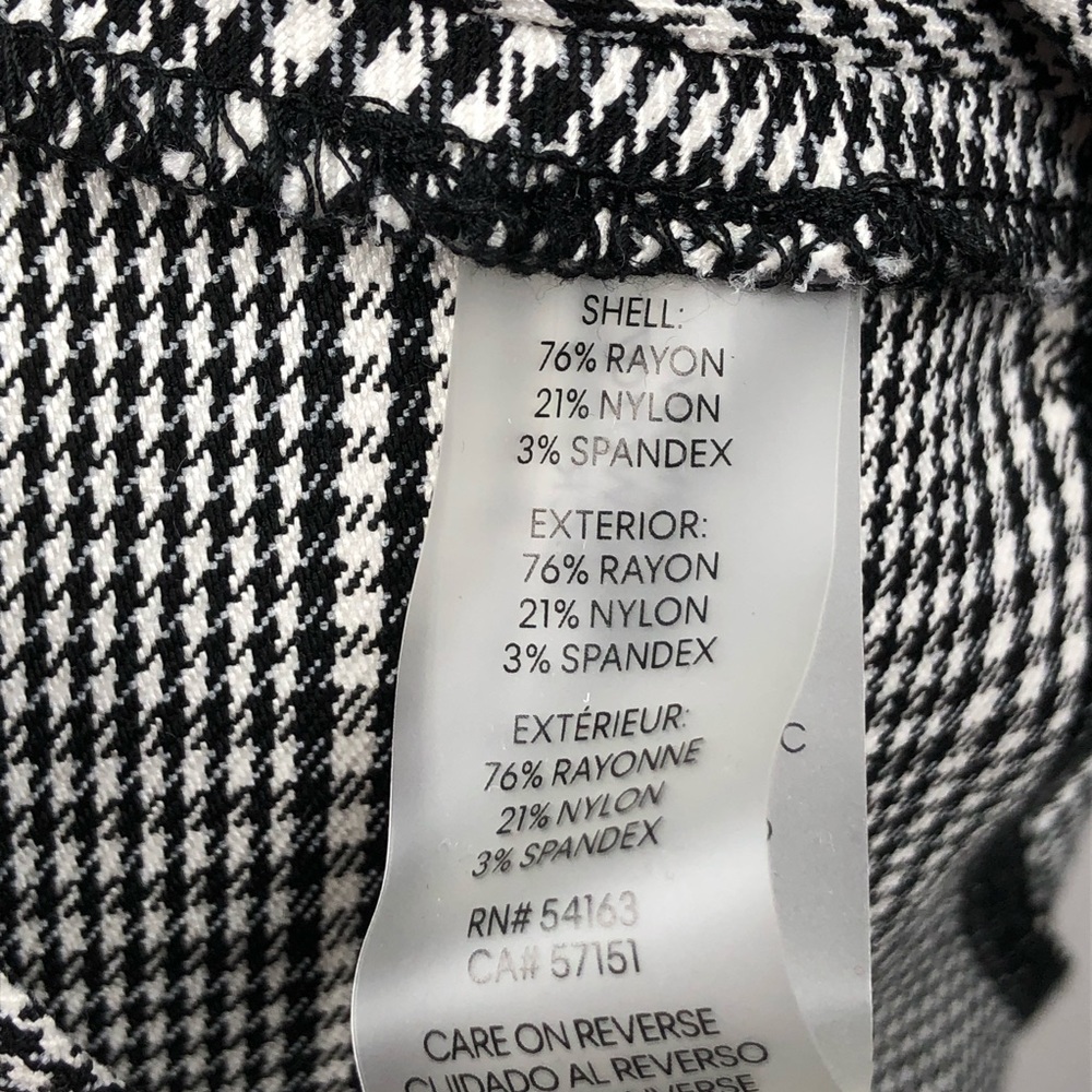 CALVIN KLEIN sheath dress ruffle plaid black white - Picture 8 of 8